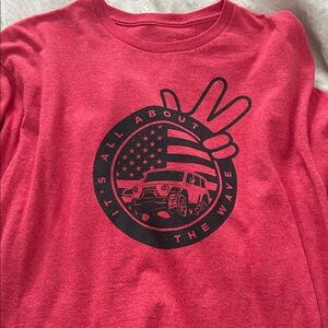 Red women’s Jeep shirt